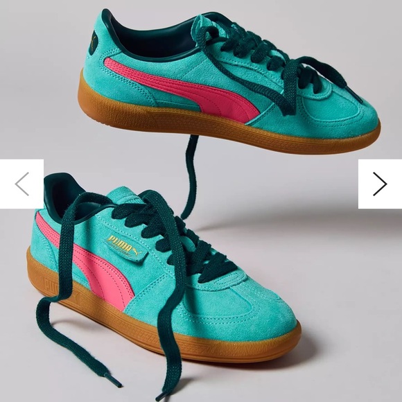 Puma Shoes - Puma Palermo Suede Sneaker in Aquatic-Dark Myrtle